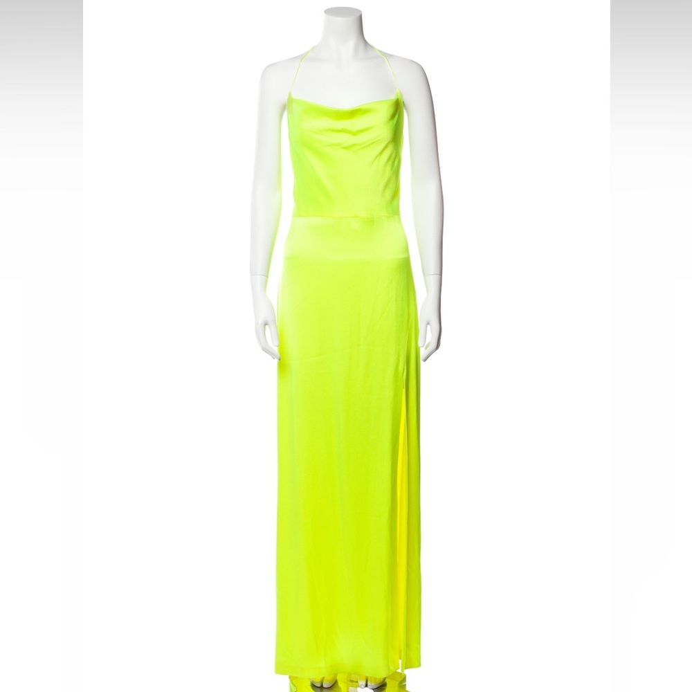 Alice + Olivia cowl neck satin gown